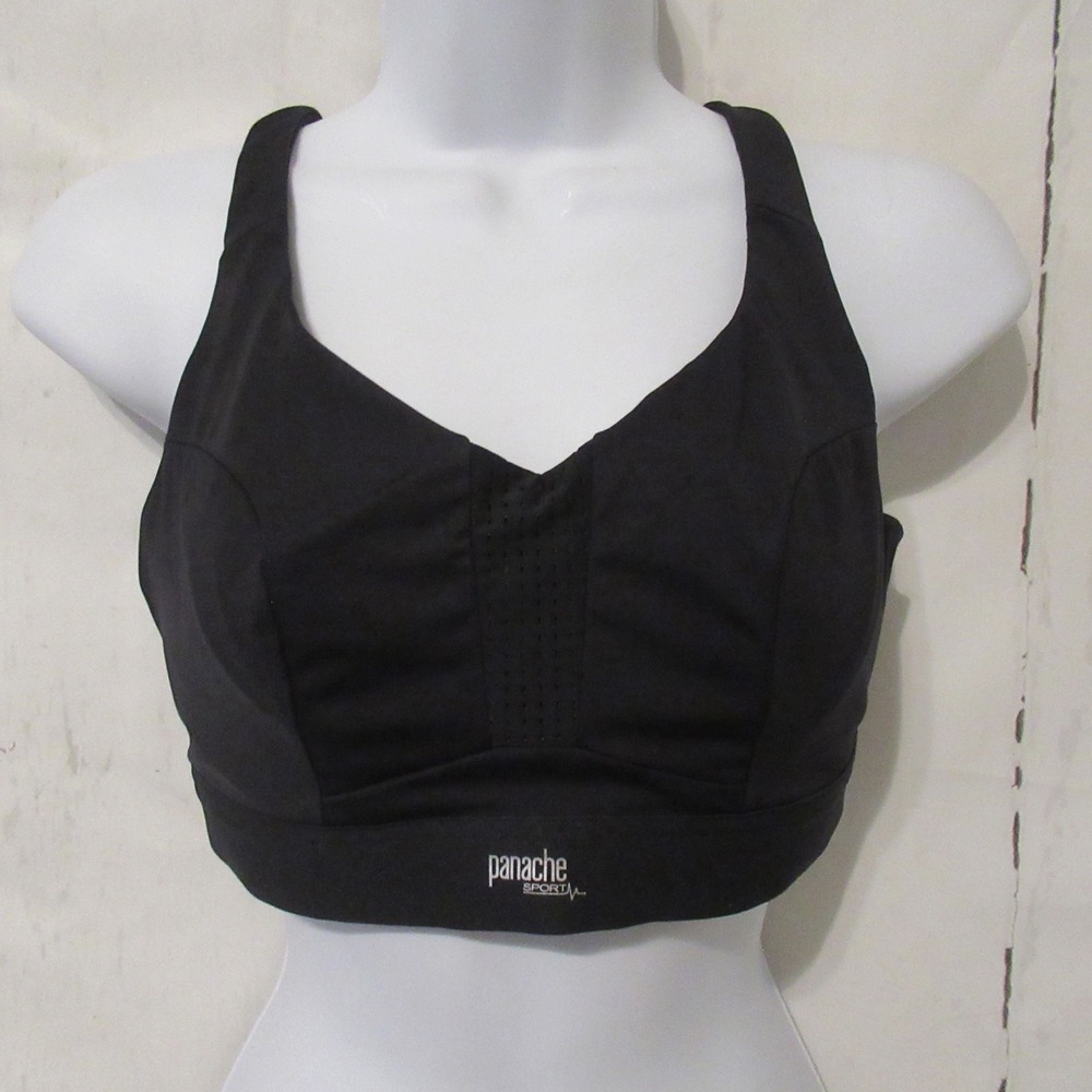 Panache Sports Bra 32DD Black Endurance Underwire High Impact Sport Running 5022